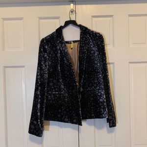 Anthropologie Elevenses Velvet Blazer